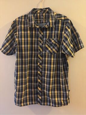 McKINLEY Armon Plaid Short Sleeve Hiking Trail dry climate Shirt, Men’s Sz L